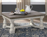 A2Z Furniture - Ashley Furniture - Havalance Coffee Table - Rectangular Cocktail Table / Gray/White - T814-1